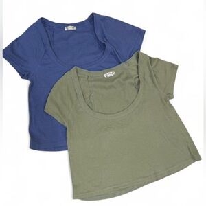 Free People green and blue crop tops bundle Size XS